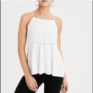 AEO Soft & Sexy Lace Trim Tank Top | Size: Small